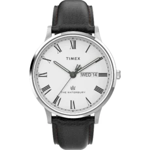 Timex Waterbury Men's Analog Watch – White Round Dial (TW2U88400UJ)