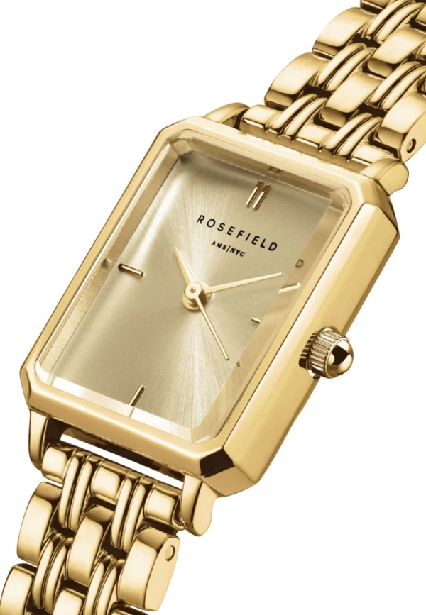 Rosefield OCTAGON – Black and Gold Watch - Image 3